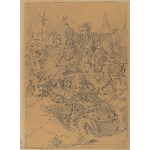 Eugene Delacroix, Ophelia'nın Mezarında Hamlet Ve Laertes