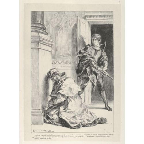Eugene Delacroix, Kralı Öldürmeye Çalışan Hamlet