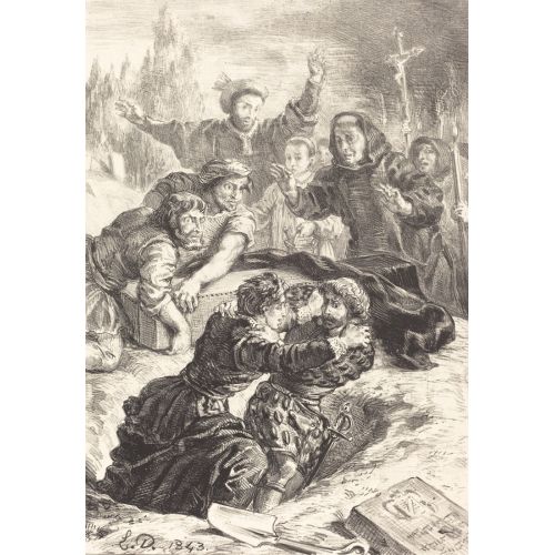 Eugene Delacroix, Ophelie'nin Mezarında Hamlet Et Laertes