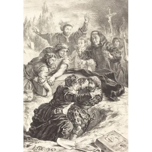 Eugène Delacroix, Ophélienin Mezarında Hamlet et Laertes Romantizm Sanat Akımları Eugène Delacroix, Ophélienin