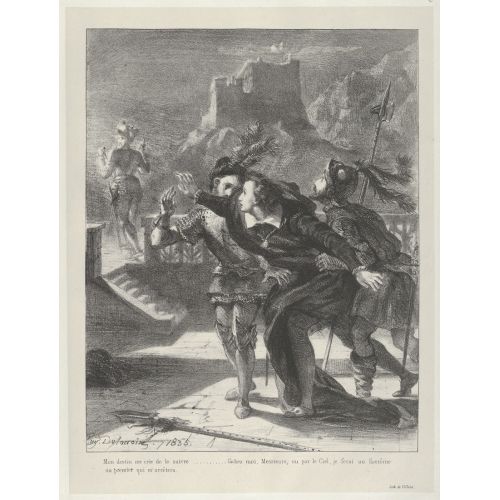 Eugene Delacroix, Hamlet Tries To Follow His Father's Ghost