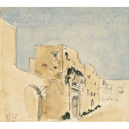 Eugene Delacroix, A Moroccan Building Eugene Delacroix, A Moroccan Building