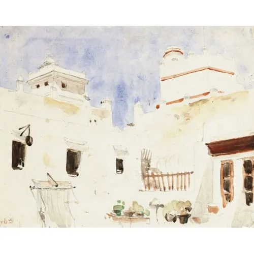 Eugène Delacroix, Fasta Bir Avlu İçi Romantizm Eugène Delacroix, Fasta Bir Avlu İçi Romantizm Sanat Akımları Eugène Delacroix, Fasta Bir Avlu İçi, Romantizm, adlı