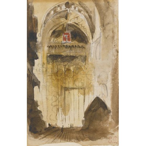 Eugene Delacroix, Interieur D'eglise Andalouse