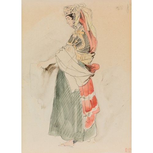 Eugene Delacroix, Tören Kostümündeki Yahudi Kadın