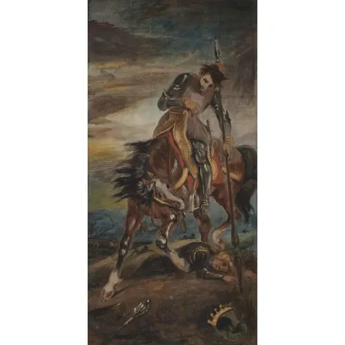 Eugène Delacroix, Kral Rodrigo Romantizm Sanat Akımları Eugène Delacroix, Kral Rodrigo, Romantizm, adlı tabloyu yüksek