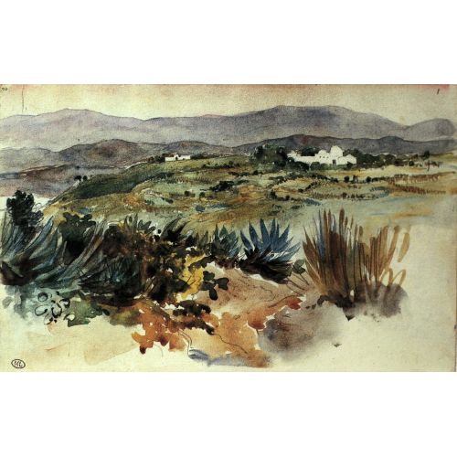 Eugene Delacroix, Tanca Yakınlarındaki Manzara Eugene Delacroix, Tanca Yakınlarındaki Manzara