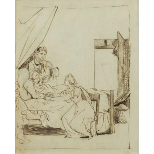 Eugène Delacroix, La visite du médecin 2 Romance Art Movements Eugène Delacroix, La visite du médecin 2, Romance, can be
