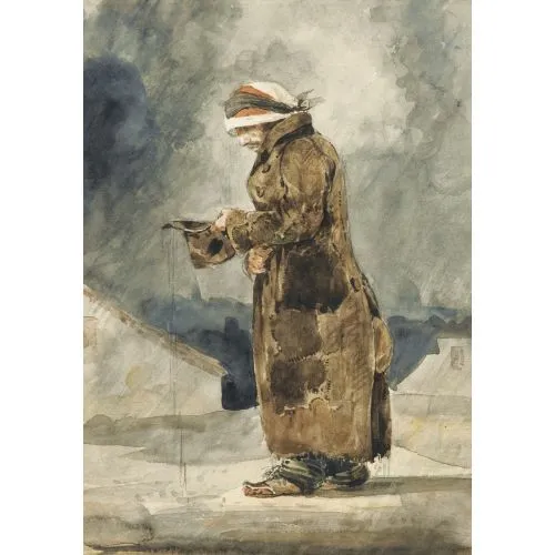 Eugène Delacroix, İngiliz Dilenci Romantizm Sanat Akımları Eugène Delacroix, İngiliz Dilenci, Romantizm, adlı tabloyu