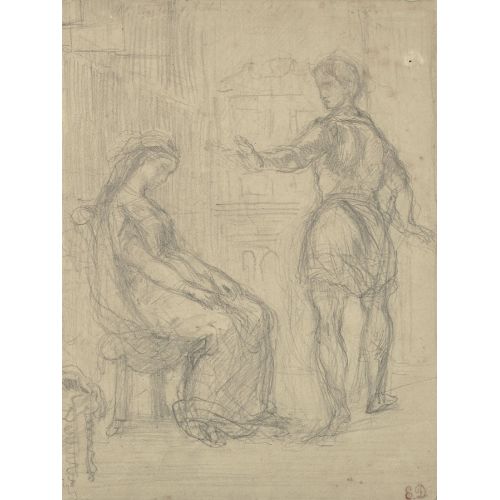 Eugene Delacroix, William Shakespeare'e Göre Ophelia'ya Hakaret Eden Hamlet
