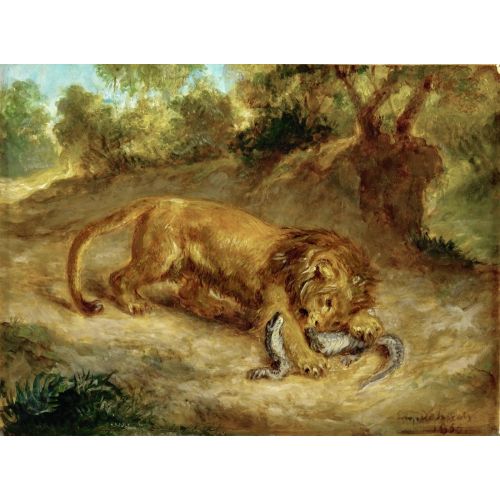 Eugene Delacroix, Lion And Cayman