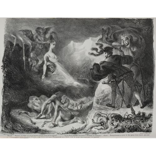 Eugene Delacroix, Marguerite's Ghost Appearing To Faust