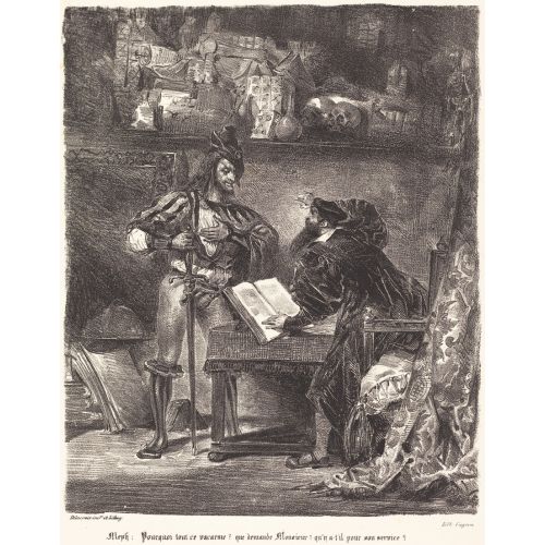Eugene Delacroix, Mephisto Appears To Faust