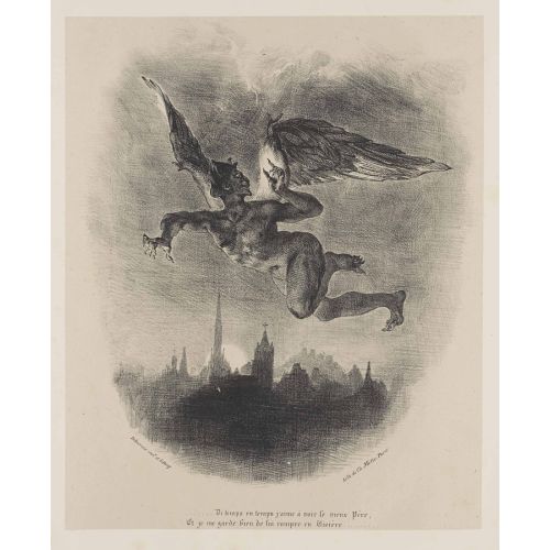 Eugene Delacroix, Mephistopheles In The Air