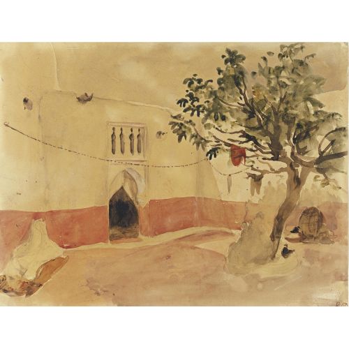 Eugene Delacroix, Moroccan Courtyard