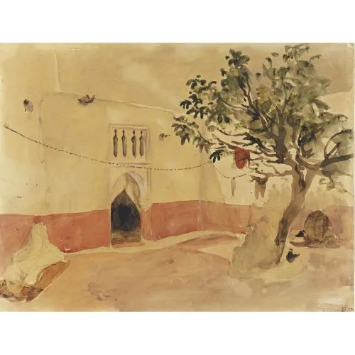 Eugène Delacroix, Faslı Avlu Romantizm Sanat Akımları Eugène Delacroix, Faslı Avlu, Romantizm, adlı tabloyu yüksek