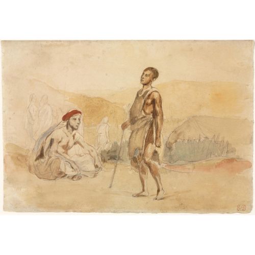 Eugene Delacroix, Moroccans In The Countryside