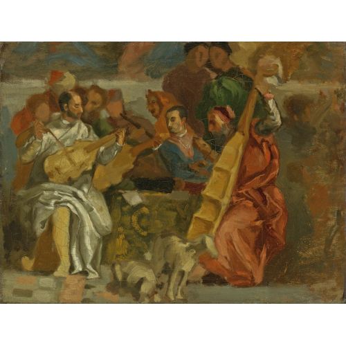 Eugene Delacroix, Veronese'den Sonra Müzisyenler, Kana Düğünü'nden Bir Detay