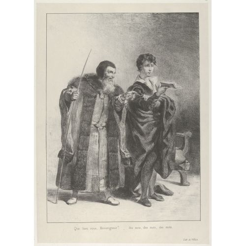 Eugene Delacroix, Polonius Ve Hamlet Eugene Delacroix, Polonius Ve Hamlet
