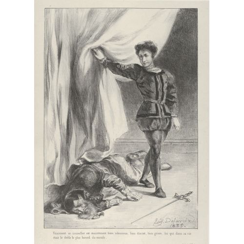 Eugene Delacroix, Polonius Hamlet Eugene Delacroix, Polonius Hamlet