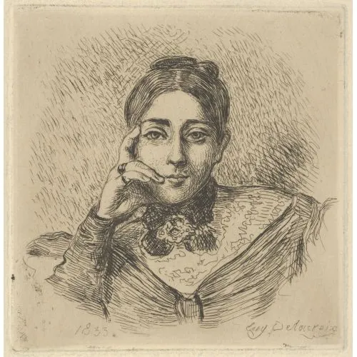Eugène Delacroix, Portrait of Madame Frédéric Villot Romance Art Movements Eugène Delacroix, Portrait of Madame Frédéric