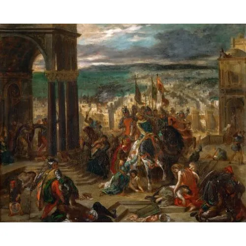 Eugène Delacroix, Prise de Constantinople par les Croises Romance Art Movements Eugène Delacroix, Prise de Constantinople par
