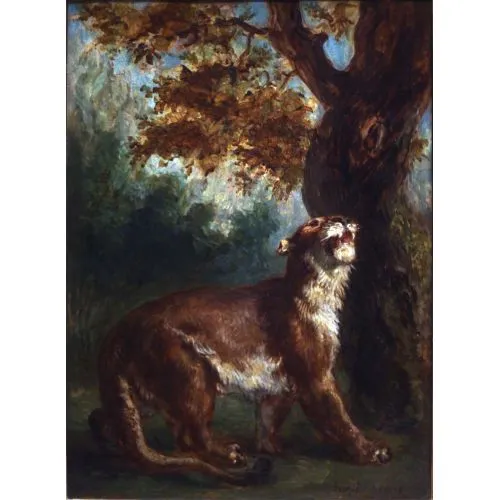 Eugène Delacroix, Avını İzleyen Puma (Dişi Aslan) Romantizm Sanat Akımları Eugène Delacroix, Avını İzleyen Puma (Dişi