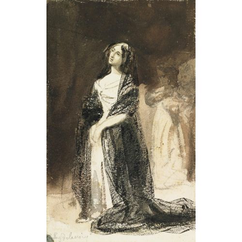 Eugene Delacroix, Phedre Rolünde Rachel Eugene Delacroix, Phedre Rolünde Rachel