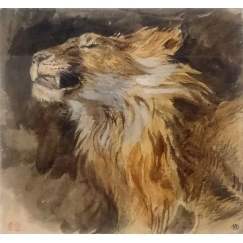 Eugène Delacroix, Kükrüyen Aslanın Başı Romantizm Eugène Delacroix, Kükrüyen Aslanın Başı Romantizm Sanat Akımları Eugène Delacroix, Kükrüyen Aslanın Başı