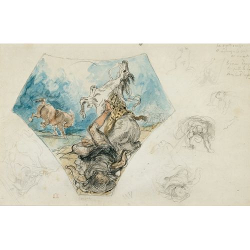 Eugene Delacroix, Saint Paul Renverse Sur La Route De Damas