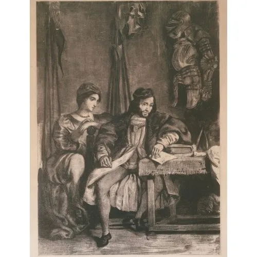 Eugene Delacroix, Scene From Goethes Gotz Romance Eugène Delacroix, Scene from Goethes Götz Romance Art Movements Eugène Delacroix, Scene from Goethes Götz, Romance, can