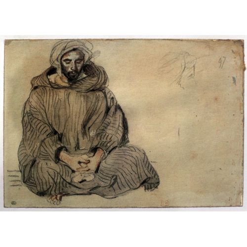Eugene Delacroix, Tanger'de Oturan Arap Eugene Delacroix, Tanger'de Oturan Arap