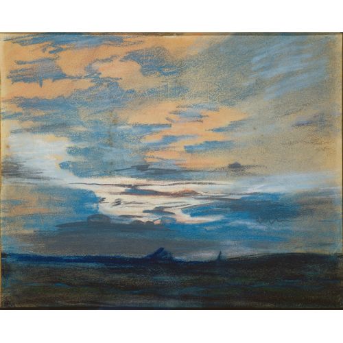 Eugene Delacroix, Sonnenuntergang Eugene Delacroix, Sonnenuntergang