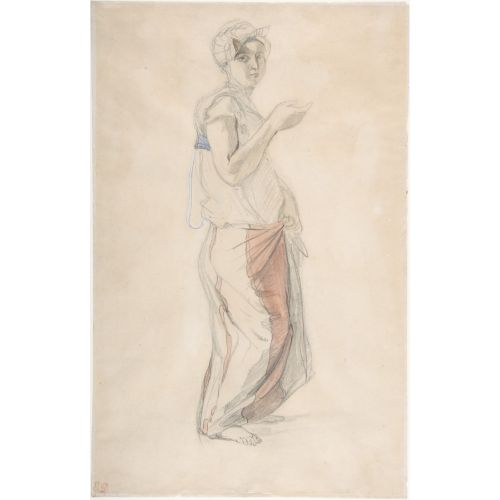 Eugene Delacroix, Standing Woman In Moroccan Costume Eugene Delacroix, Standing Woman In Moroccan Costume