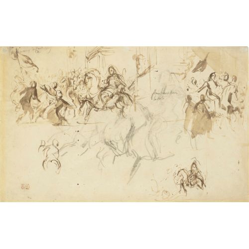 Eugene Delacroix, Trajan'ın Adaleti İçin Çalışmalar