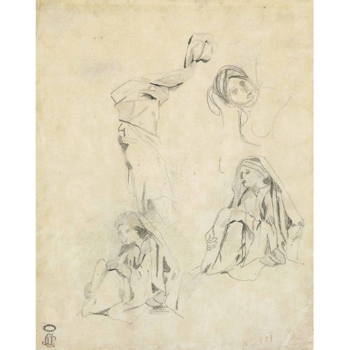 Eugene Delacroix, Studies For The Massacre At Chios Eugene Delacroix, Studies For The Massacre At Chios