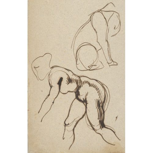 Eugene Delacroix, Studies Of A Lion And A Female Nude Eugene Delacroix, Studies Of A Lion And A Female Nude