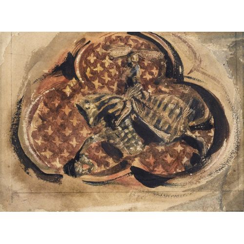 Eugene Delacroix, Bir Şövalye İle Mimari Üç Yapraklı Yonca
