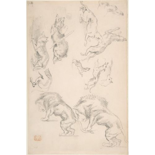 Eugene Delacroix, Studies Of Animals Eugene Delacroix, Studies Of Animals