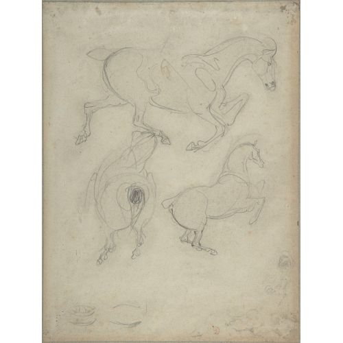 Eugene Delacroix, Studies Of Horses Eugene Delacroix, Studies Of Horses