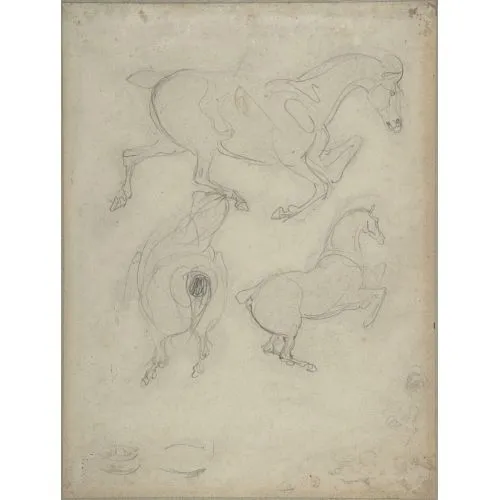 Eugene Delacroix, Studies Of Horses Romance Eugène Delacroix, Studies of Horses Romance Art Movements Eugène Delacroix, Studies of Horses, Romance, can be purchased or