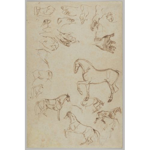 Eugène Delacroix, Atların Eller ve Ayaklar Çalışmaları Romantizm Eugène Delacroix, Atların Eller ve Ayaklar Çalışmaları Romantizm Sanat Akımları Eugène Delacroix, Atların Eller ve