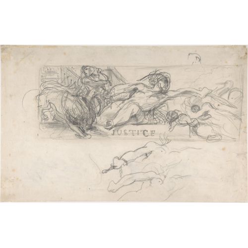 Eugene Delacroix, Study For An Allegorical Figure Of Justice In The Ceiling Decoration Of The Salon Du Roi Eugene Delacroix, Study For An Allegorical Figure Of Justice In The Ceiling Decoration Of The Salon Du Roi