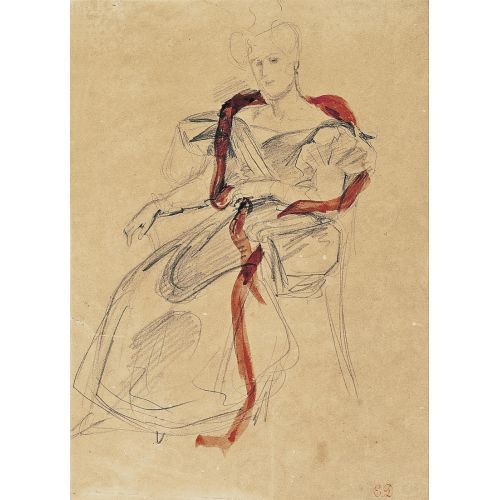 Eugene Delacroix, Study For A Portrait Of Madame Guizot Eugene Delacroix, Study For A Portrait Of Madame Guizot