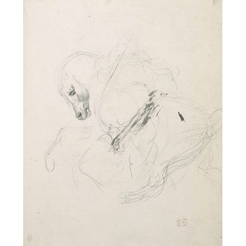 Eugene Delacroix, Bir Süvari İle Yükselen At Çalışması