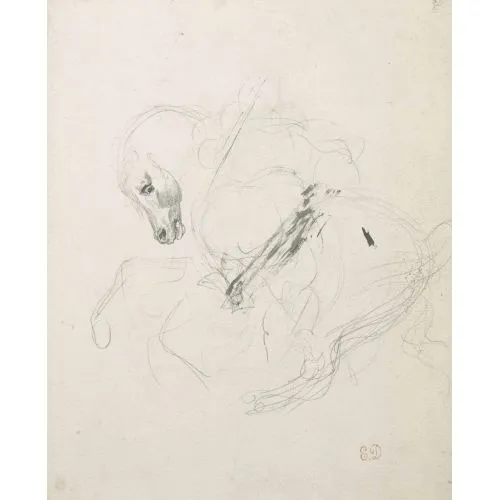 Eugene Delacroix, A Rearing Horse With An Horseman Romance Eugène Delacroix, A rearing horse with an horseman Romance Art Movements Eugène Delacroix, A rearing horse with an horseman