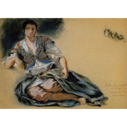 Eugene Delacroix, Study For The Painting Women Of Algiers Eugene Delacroix, Study For The Painting Women Of Algiers