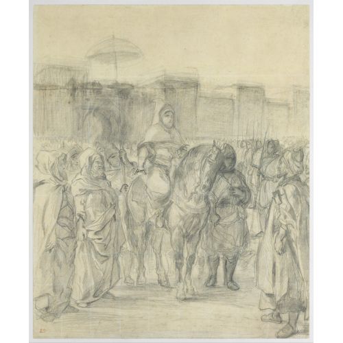 Eugene Delacroix, Study For The Sultan Of Morocco And His Entourage Eugene Delacroix, Study For The Sultan Of Morocco And His Entourage