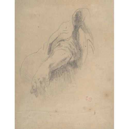 Eugene Delacroix, Study Of A Left Arm And Hand Eugene Delacroix, Study Of A Left Arm And Hand