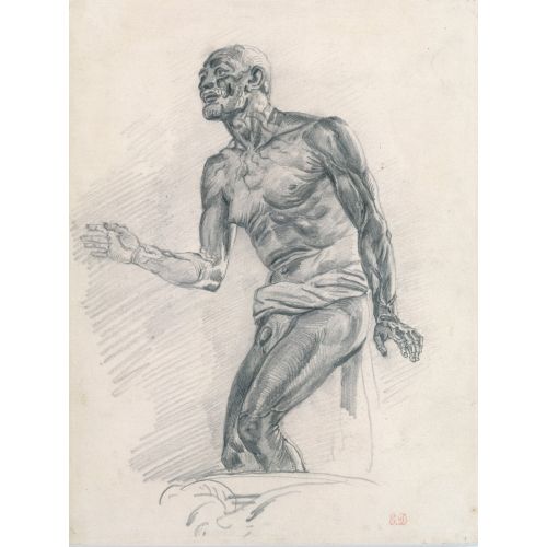 Eugene Delacroix, Study Of A Male Nude Study For The Death Of Seneca Eugene Delacroix, Study Of A Male Nude Study For The Death Of Seneca